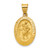 14k Polished and Satin St Christopher Medal Hollow Pendant - XR-ED236E6A-9125