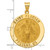 14k Polished and Satin St Florian Medal Hollow Pendant - XR-3B4C04A3-5114