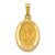 14k Polished and Satin St Joseph Medal Hollow Pendant - XR-F39595B2-9428