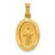 14k Polished and Satin St Jude Thaddeus Medal Hollow Pendant - XR-AB79530F-7132