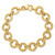 14K Polished and Textured 12mm Fancy Round Link 7 inch Bracelet