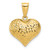 14K Polished and Textured 3-D Heart Pendant - K5-B5605F21-3143