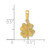 14k Polished and Textured 4-Leaf Clover Pendant