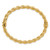 14K Polished and Textured 5.50mm Twisted Hinged Oval Bangle Bracelet