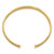 14K Polished and Textured 6.80mm Oval Cuff Bangle Bracelet