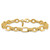 14K Polished and Textured 7.8mm Fancy Link 7.5 inch Bracelet