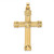 14k Polished and Textured Circle Center Cross Pendant