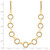 14K Polished and Textured Circles and Bars 17.5 inch Necklace