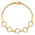 14K Polished and Textured Circles and Bars 7.5 inch Bracelet