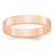 10k Rose Gold 4mm Lightweight Flat Wedding Band Size 11.5