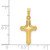14k Polished and Textured Cross Pendant - XR-59E54486-8387