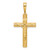 14K Polished and Textured Crucifix Pendant - C4-B76DE84F-6444