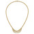 14k Polished and Textured Double Strand Multi Dangle 17 inch Necklace