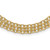 14K Polished and Textured Fancy Cable with 3-Strand Bib 17 inch Necklace