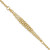 14K Polished and Textured Fancy Cable with 3-Strand Center 7.5 inch Bracelet Plus 0.5 inch Extender