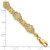 14K Polished and Textured Fancy Floral Link 7.5 inch Bracelet