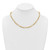 14K Polished and Textured Fancy Link with Toggle 18 inch Necklace
