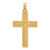 14k Polished and Textured Floral Cross Pendant