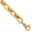 14K Polished and Textured Greek Key Etched 10mm Fancy Oval Link 7.75 inch Bracelet