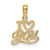 14K Polished and Textured I HEART YOU Charm
