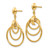 14k Polished and Textured Intertwined Circle Post Earrings