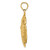 14K Polished and Textured Large Sand Dallar Charm