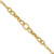 14k Polished and Textured Link 7.5 inch Bracelet
