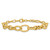 14k Polished and Textured Link 7.5 inch Bracelet