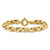 14k Polished and Textured Link 7.5in Bracelet
