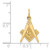 14k Polished and Textured Masonic Symbol Charm