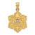 14k Polished And Textured Multi-faith Symbol Flower Pendant