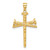 14K Polished and Textured Nails Cross Pendant - C4-812C8C54-3480