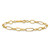 14k Polished and Textured Oval Link 7.25 inch Bracelet