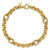 14k Polished and Textured Rolo and Oval Fancy Chain 7.5 inch Bracelet