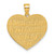 14k Polished and Textured Roses -A Mother's Love is the Greatest Gift Of All- Heart Pendant