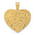 14k Polished and Textured Roses -A Mother's Love is the Greatest Gift Of All- Heart Pendant