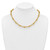 14k Polished and Textured Round and Oval Fancy Chain 18 inch Necklace
