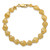 14K Polished and Textured Scallop Shell 7 inch Bracelet
