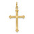 14k Polished and Textured Solid Diamond Shape Cross Pendant - XR-158EAFD4-2678