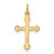 14k Polished and Textured Solid Diamond Shape Cross Pendant - XR-27954A58-6792