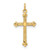 14k Polished and Textured Solid Diamond Shape Cross Pendant - XR-57E61D8C-5660