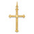 14k Polished and Textured Solid Diamond Shape Cross Pendant - XR-EE74D2A2-9748