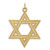 14k Polished and Textured Solid Star of David Pendant - XR-306805FA-1643