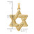 14k Polished and Textured Solid Star of David Pendant - XR-7001BF15-4129