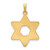 14k Polished and Textured Solid Star of David Pendant - XR-7001BF15-4129