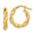 14K Polished and Textured Twisted Hoop Earrings - TF-D1856246-8480