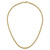 14k Polished and Textured Twisted with Bead 17 inch Necklace