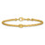 14k Polished and Textured Twisted with Bead 7.25 inch Bracelet