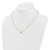 14K Polished and Twisted 1/10 carat Diamond 18 inch Necklace