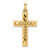 14k Polished and Twisted Hollow Cross Pendant